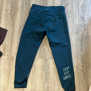 Black Athletic Leggings with Motivational Print